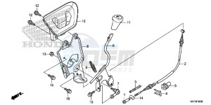 TRX420FA6H Europe Direct - (ED) drawing SELECT LEVER