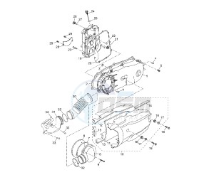 YP R X-MAX 125 drawing CRANKCASE COVER