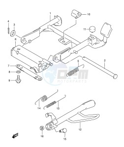 AN125 (E2) Burgman drawing STAND (MODEL S T V W X)