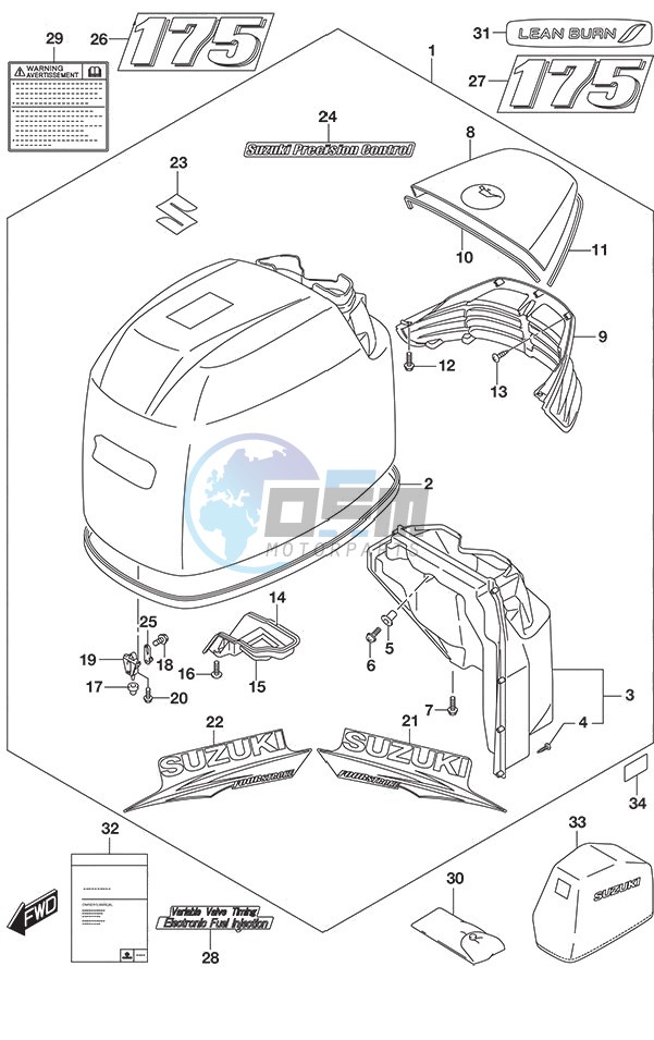 Engine Cover (Black) (Model: TG)