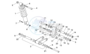 RS 125 drawing Rear Shock absorber