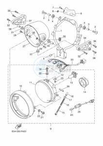 XSR700 MTM690-U (B9J3) drawing HEADLIGHT