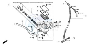 VT600C drawing FR. BRAKE MASTER CYLINDER