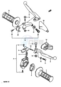 RM250 (K-L-M-N) drawing HANDLE SWITCH (MODEL K L M)