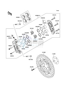 VN1600 MEAN STREAK VN1600B7F GB XX (EU ME A(FRICA) drawing Front Brake