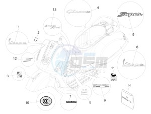 GTS 300 ie ABS (APAC) drawing Plates - Emblems