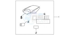 CBR1000RR9 UK - (E / MK) drawing REAR SEAT COWL REPSOL