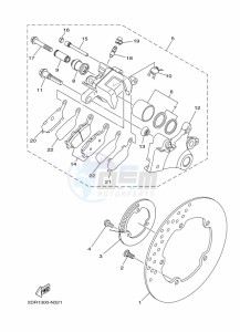 XSR700 MTM690D (BJX2) drawing REAR BRAKE CALIPER