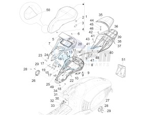 946 150 4T 3V ABS ARMANI (NAFTA) drawing Saddle/seats