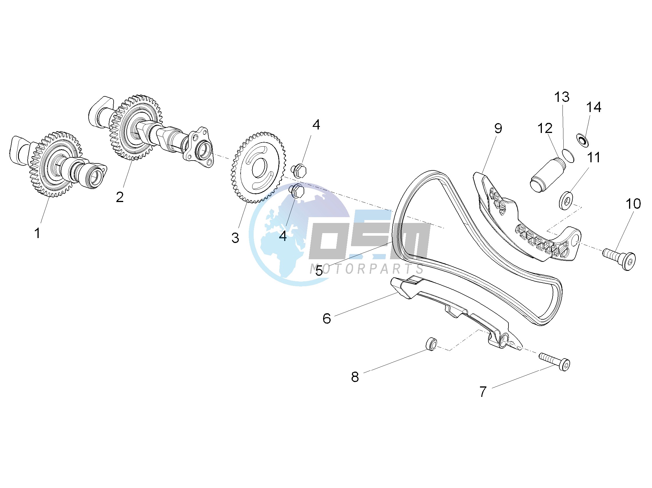 Front cylinder timing system