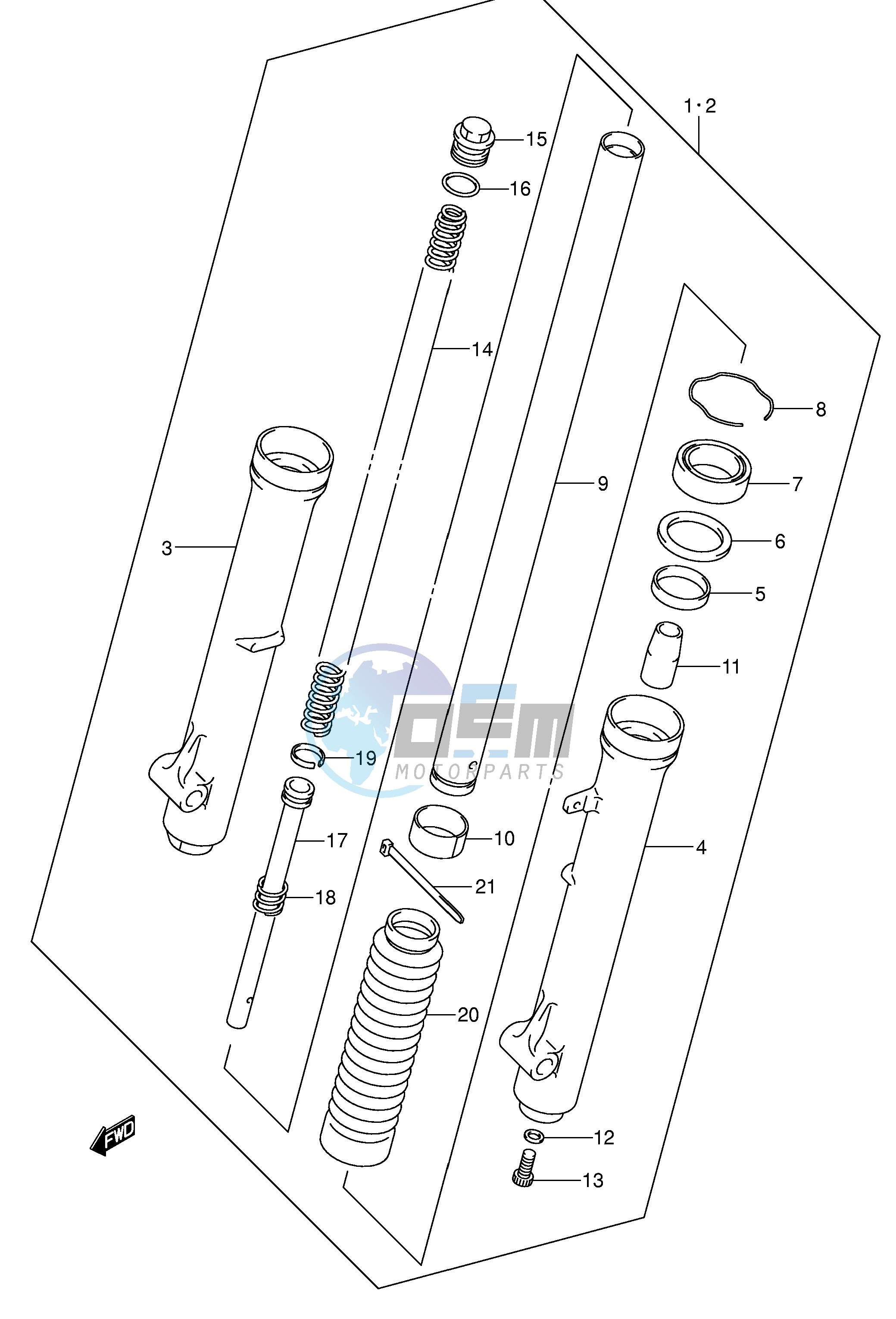 FRONT DAMPER (DR-Z125K3 K4 K5 K6 K7)