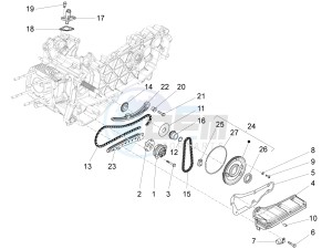 LX 150 4T 3V IE NOABS E3 (APAC) drawing Oil pump