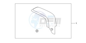 CBR600RR9 France - (F / CMF MME SPC) drawing CARBON FIBER EXHAUST GUARD