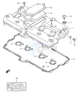 GSX600F (E2) Katana drawing CYLINDER HEAD COVER