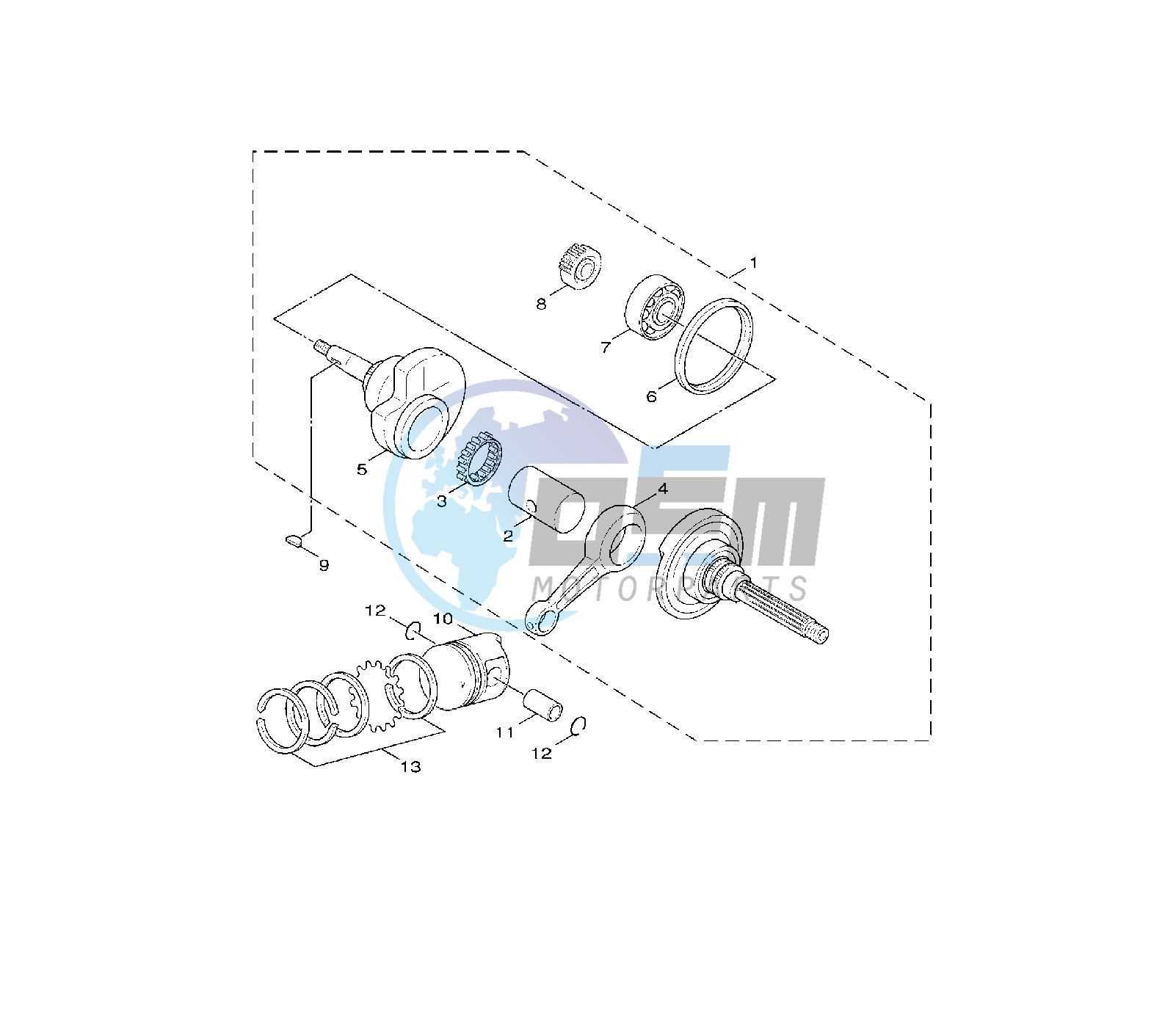 CRANKSHAFT AND PISTON