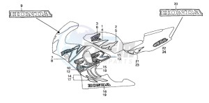 CBR900RR FIRE BLADE drawing STRIPE/MARK (4)