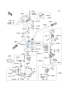 KVF 360 A [PRAIRIE 360 4X4] (A6F-A9F) A6F drawing HANDLEBAR