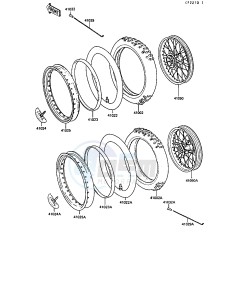 KX 125 G [KX125] (G1) [KX125] drawing WHEELS_TIRES