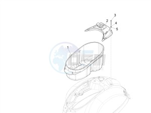 GTS 300 IE ABS E4 (APAC) drawing Helmet housing - Undersaddle