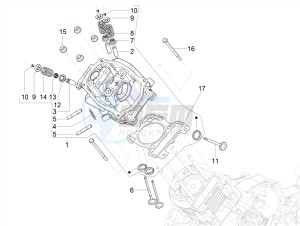 SXL 150 4T 3V CARB drawing Head unit - Valve