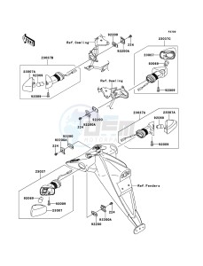 Z750 ABS ZR750MBF FR GB XX (EU ME A(FRICA) drawing Turn Signals