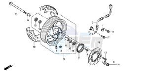 FES125A S-WING drawing FRONT WHEEL (FES125A)(FES150A)