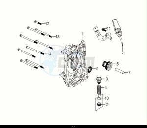 SYMPHONY 50 (XF05W1-IT) (E5) (M1) drawing R. CRANK CASE COVER