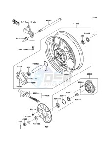 VERSYS_ABS KLE650DBF GB XX (EU ME A(FRICA) drawing Rear Hub