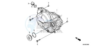 VFR1200XE CrossTourer - VFR1200X 2ED - (2ED) drawing RIGHT CRANKCASE COVER (VFR1200X/XA/XL)