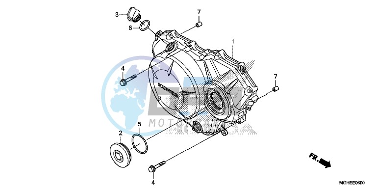 RIGHT CRANKCASE COVER (VFR1200X/XA/XL)