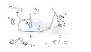 SENDA SM BAJA - 125 CC EU2 & EU3 drawing REAR BRAKING SYSTEM