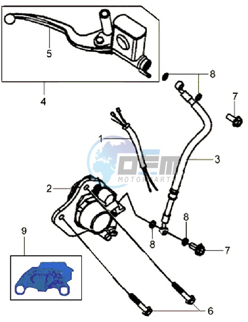 BRAKE CALIPER FOR / BRAKE LEVER / BRAKE LINES