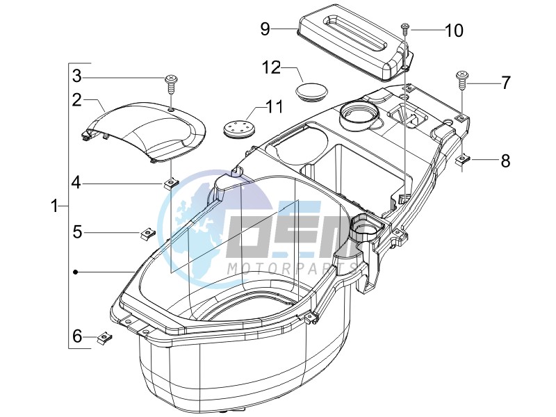 Helmet box - Undersaddle