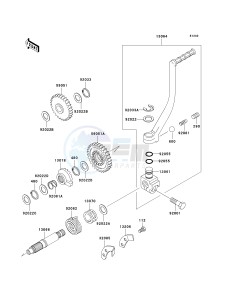 KL 250 D [KLR250] (D15-D19) [KLR250] drawing KICKSTARTER MECHANISM