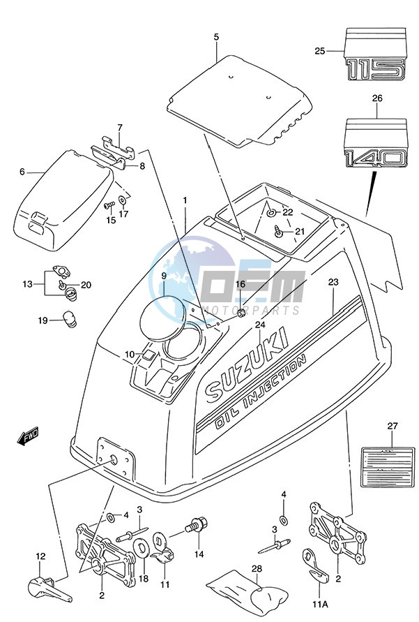 Engine Cover (1995 to 1996)