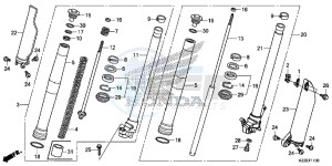 CRF250LAH CRF250LA ED drawing FRONT FORK