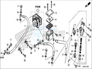 CBR500RAH CBR500R ED drawing REAR BRAKE MASTER CYLINDER (CBR500RA)