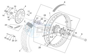 etx 125 1998 drawing Rear Wheel