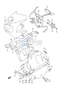 GSX-R1100 (E28) drawing COWLING FITTING SET