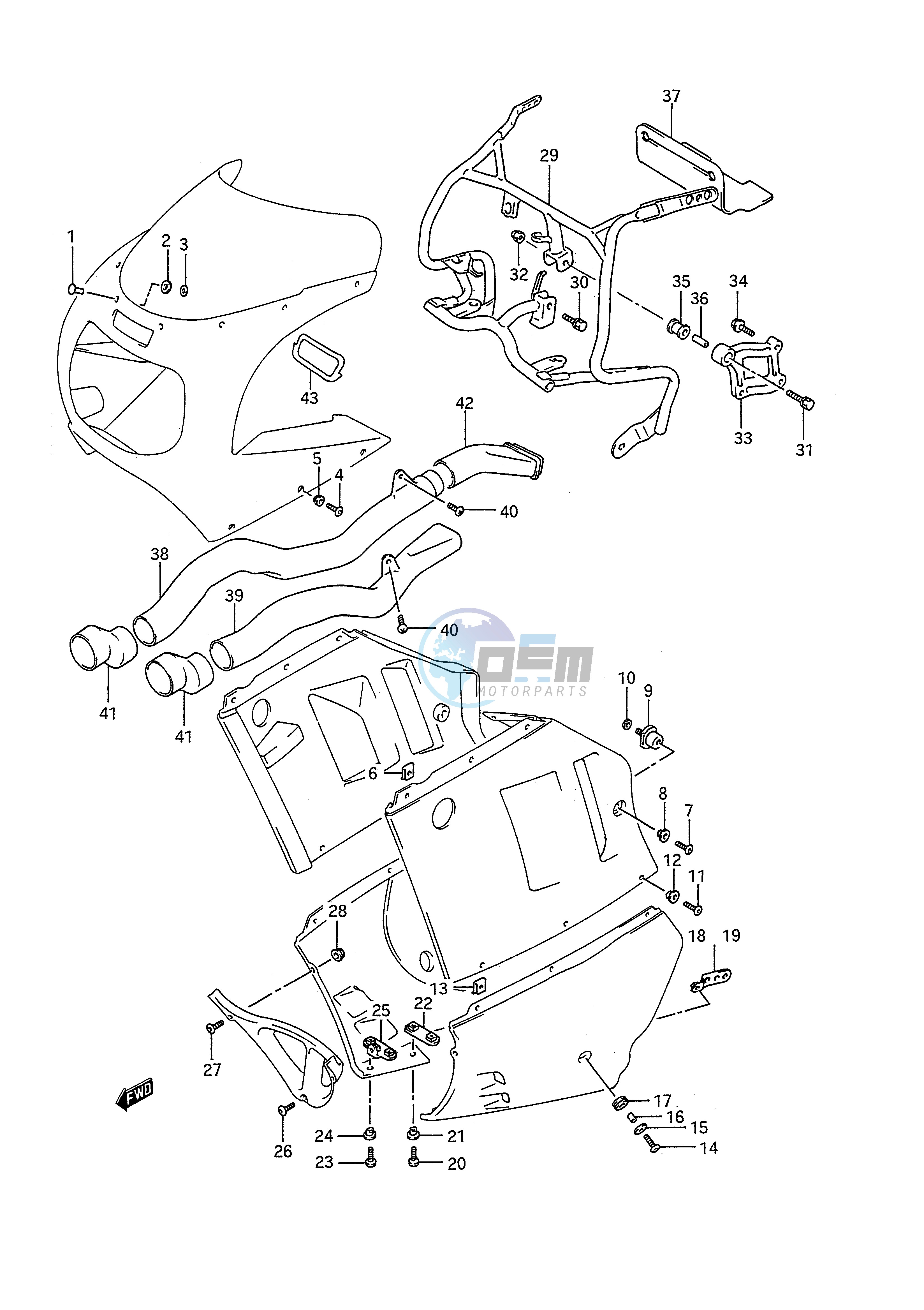 COWLING FITTING SET