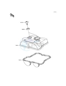 KX250F KX250ZGF EU drawing Cylinder Head Cover