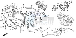 CBR600FR drawing RADIATOR