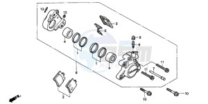 SFX50SMM drawing FRONT BRAKE CALIPER