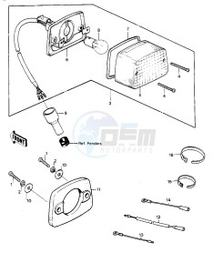 KDX 250 B [KDX250] (B1) [KDX250] drawing TAILLIGHT_CHASSIS ELECTRICAL EQUIPMENT