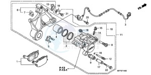 CB13009 Europe Direct - (ED / MME TWO) drawing REAR BRAKE CALIPER