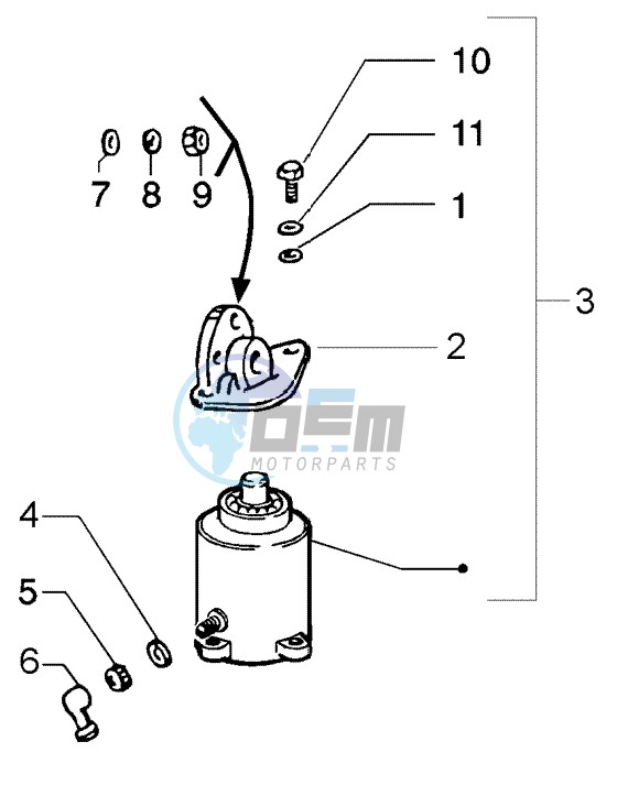 Starting motor