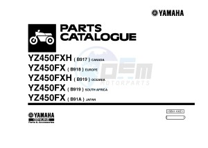 YZ450FX (B917 B918 B919 B919 B91A) drawing .1-Front-Page