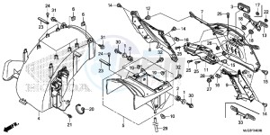 GL1800BF F6B Bagger - GL1800BF UK - (E) drawing REAR FENDER