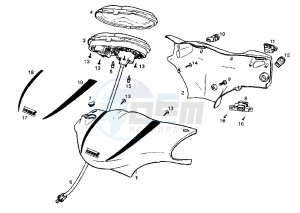 ATLANTIS - 50 cc drawing DASHBOARD UNIT