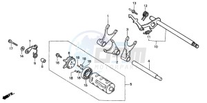 XRV750 AFRICA TWIN drawing GEARSHIFT DRUM